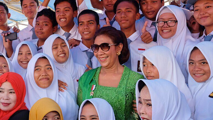 Kunjungi Pesantren Tebuireng, Menteri Susi Minta Santri Perbanyak Konsumsi Ikan