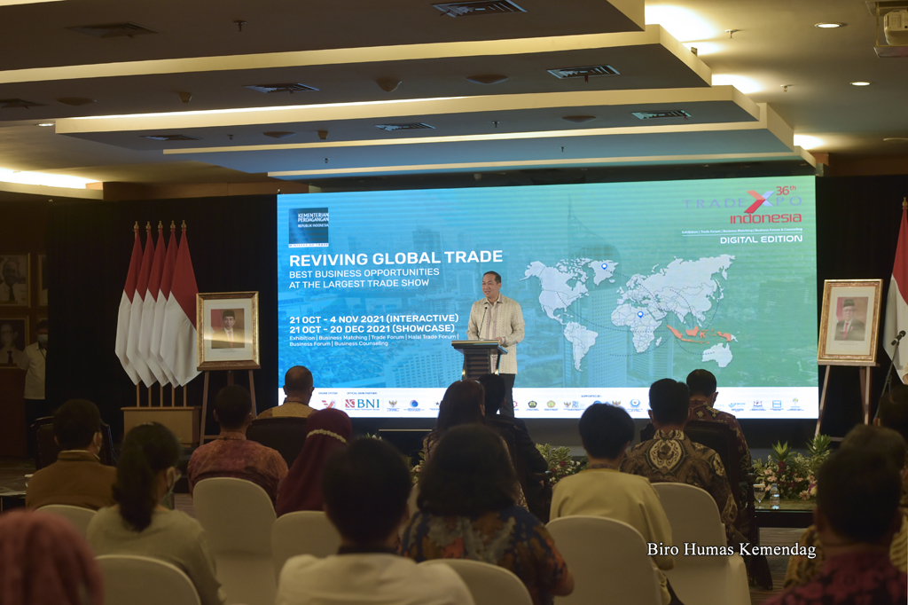 Peluncurkan Trade Expo Indonesia (TEI) ke-36 Digital Edition. (Foto: Humas Kemendag)