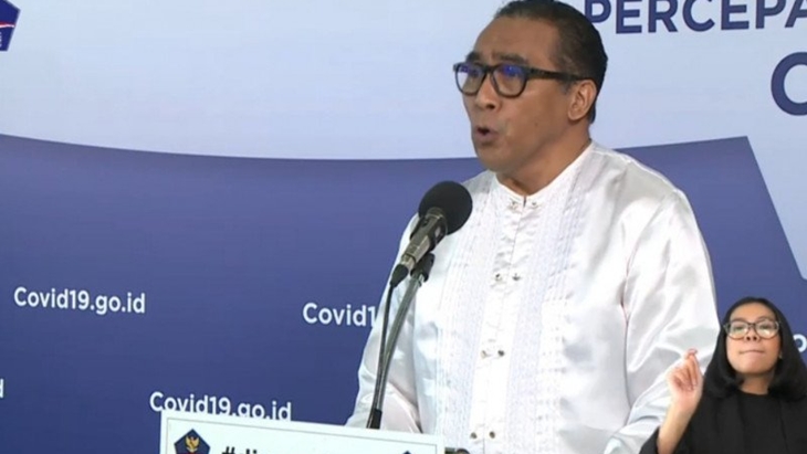 Sekretaris Umum PGI Pendeta Jacky Manuputty dalam konferensi pers di gedung BNPB Jakarta. (ANTARA/HO-BNPB)