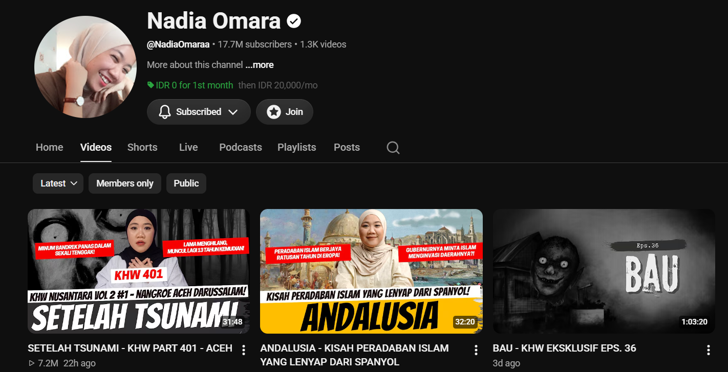 Nadia Omara menceritakan pengalaman mistis dari penonton