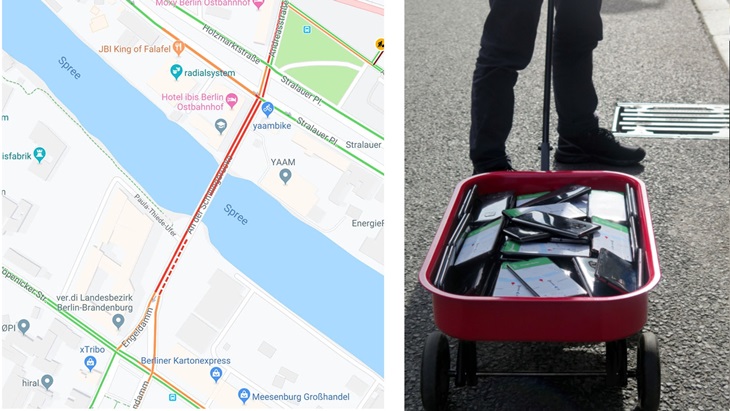 Seniman Ini Manipulasi Kemacetan di Google Maps Menggunakan 99 Ponsel Pintar, Kok Bisa?