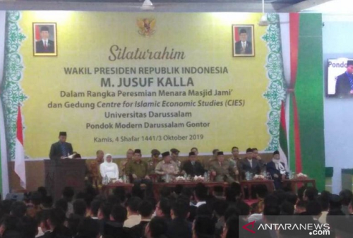 JK Dukung Pesantren Gontor Tingkatkan Perekonomian Syariah