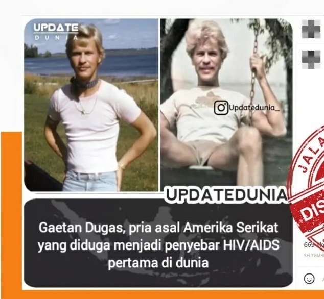 [HOAKS atau FAKTA]: Pria Asal Kanada Penyebar Virus HIV Pertama di Dunia