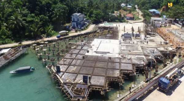 Pembangunan PLBN Serasan. (Foto: Kementerian PUPR)