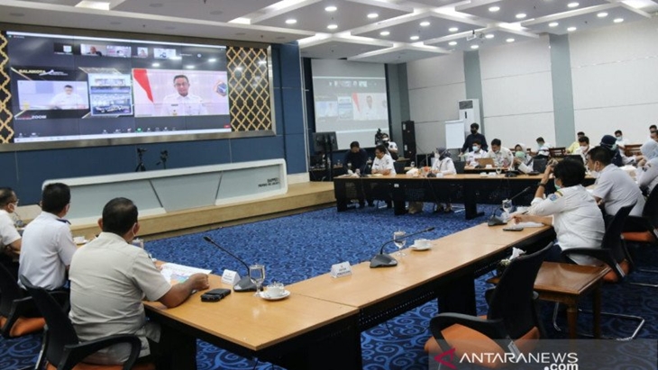 Rapat Koordinasi Libur Akhir Tahun yang dipimpin Gubernur DKI Jakarta Anies Baswedan. (ANTARA/HO/Humas DKI Jakarta)
