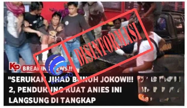 [HOAKS atau FAKTA]: Pendukung Anies Ditangkap karena Ancam Presiden Jokowi