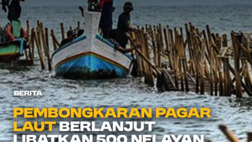 Pembongkaran Pagar Laut di Kabupaten Tangerang Berlanjut Libatkan 500 Nelayan