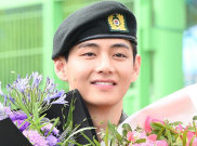 V BTS Dinobatkan Jadi 'Selebritas Paling Dicintai' di Wamil