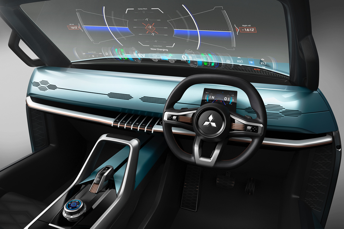 Kaca depan mobil MI-Tech dilengkapi teknologi AR (Foto: Mitsubishi)