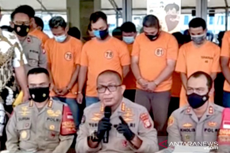 Penangkapan pelaku premanisme. (Foto: Antara)