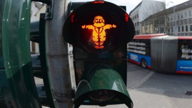 Lampu lalu lintas di Kota Trier