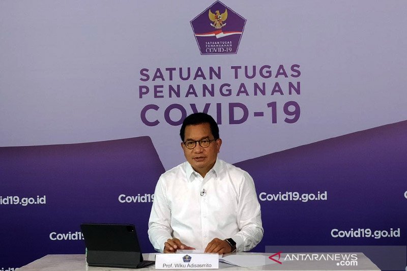 Juru Bicara Satuan Tugas Penanganan COVID-19 Prof Wiku Adisasmito saat menyampaikan keterangan kepada wartawan di Graha BNPB, Jakarta, Rabu (9/6/2021). (ANTARA/HO-Satgas COVID-19/am)