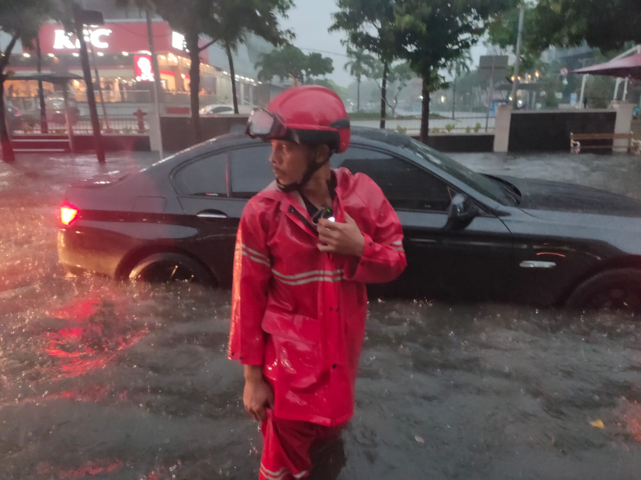 Banjir di kawasan Sudirman-Thamrin. Foto: BPBD DKI Jakarta