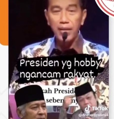 [HOAKS atau FAKTA] Jokowi Ancam Rakyat Saat Pidato