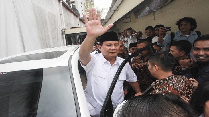 Prabowo Subianto yang diusung beberapa partai kembali kalah dalam Pilpres 2019 ( ANTARA FOTO/Muhammad Adimaja)