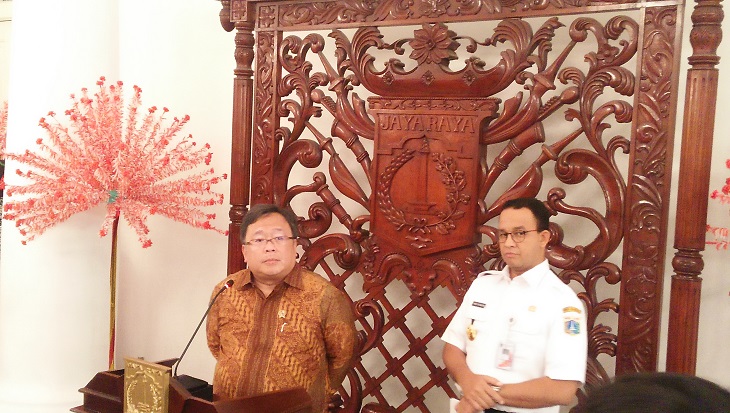 Menteri PPN/Kepala Bappenas Bambang Brodjonegoro dan Anies