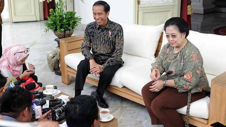 Presiden Jokowi dan Megawati Soekarnoputri saat bertemu di Istana Bogor