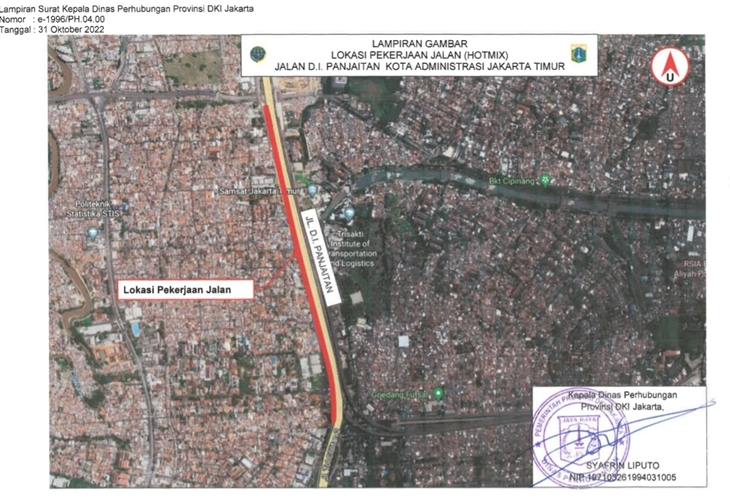 Dishub DKI Lakukan Rekayasa Lalin di Jalan DI Panjaitan