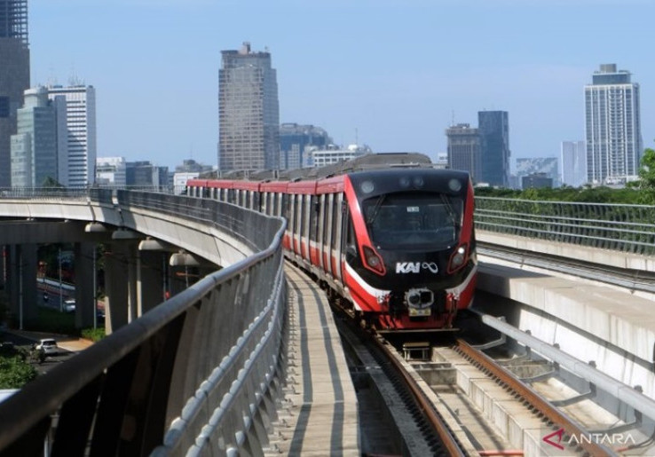 Pengerjaan LRT Jakarta Fase 1B Sudah Masuk Struktur Layang