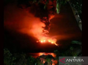 Erupsi Ekspolsif Gunung Ruang Akibatkan Hujan Batu dan Pasir di Pulau Tagulandang