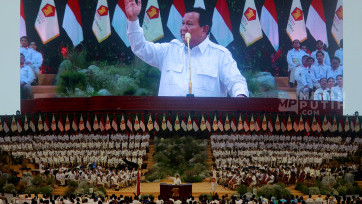 Prabowo Subianto Pimpin Apel Kader & Rapimnas Partai Gerindra di Indonesia Arena