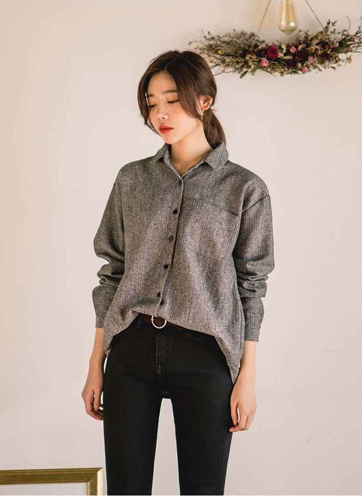 Herringbone shirt mengesankan pemakainya lebih dewasa. (Foto: istyle.id)
