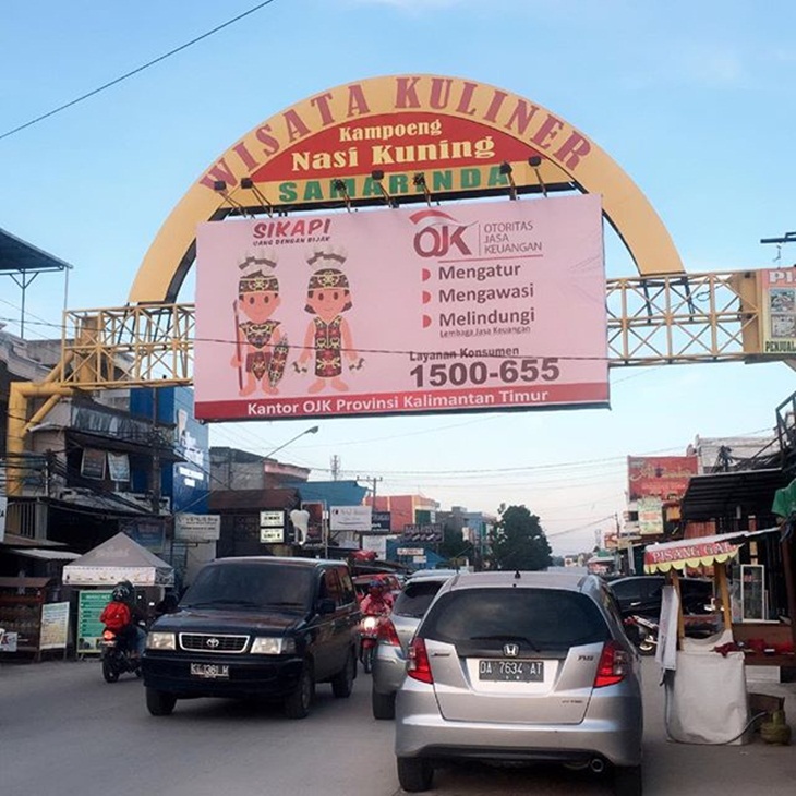 Kampung Nasi Kuning, Jalan Lambung Mangkurat, Kota Samarinda. (Foto: https://www.instagram.com/resty_yusufmc)