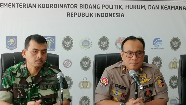 Karopenmas Mabes Polri Brigjen Dedi Prasetyo saat jumpa pers. (Antara/Syaiful Hakim)