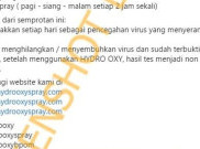 [HOAKS atau FAKTA]: Hydro Oxy Mouth Freshener Spray Sembuhkan Corona