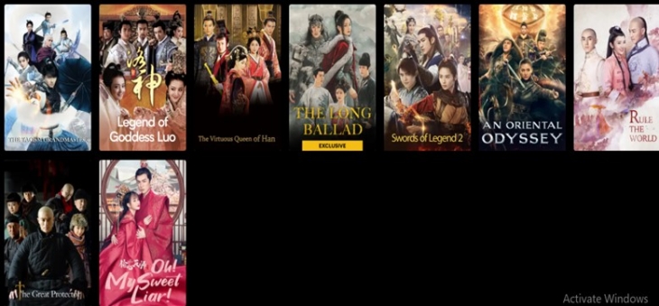 Viu tayangkan sembilan 'Chinese Drama' untuk ditonton pengguna. (Foto: viu.com)