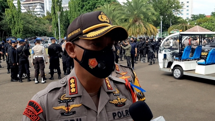 Ribuan Aparat Gabungan Kawal Aksi di Kedubes Prancis dan MK