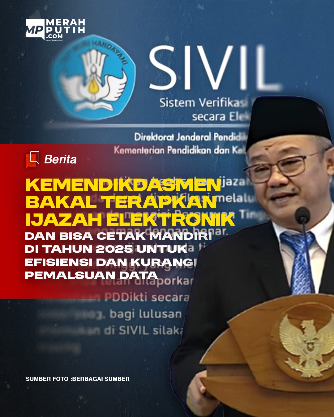 Kemendikdasmen Bakal Terapkan Ijazah Elektronik dan Bisa Cetak Sendiri Tahun 2025