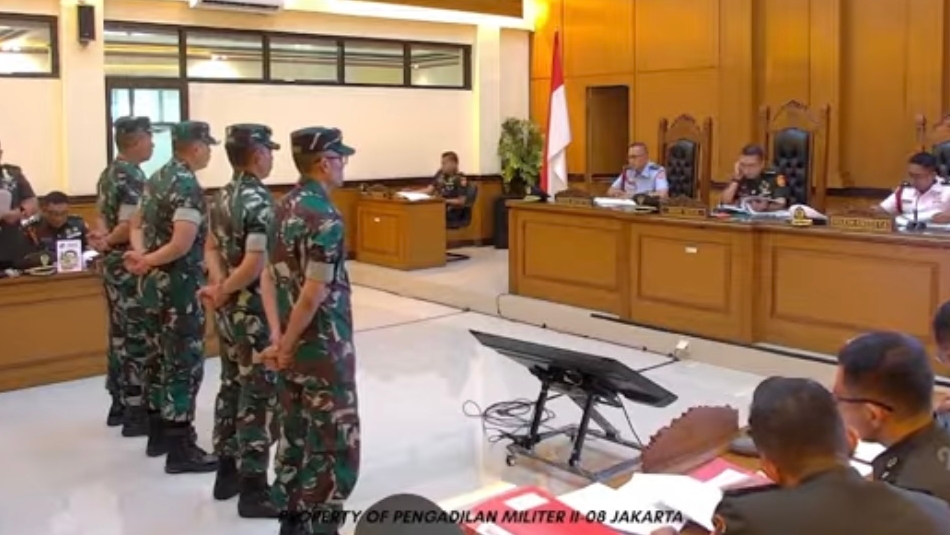 4 Prajurit TNI Terdakwa Penyiraman Air Keras ke Aktivis KontraS Hadapi Sidang Tuntutan