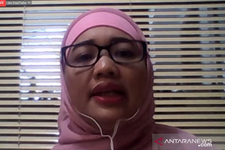Komisioner Bidang Pendidikan KPAI Retno Listyarti dalam Webinar bertema PPDB dan Tahun Ajaran 2020: Berburu Sekolah di Tengah Pandemi COVID-19, Jakarta, Kamis (11/6/2020). (ANTARA/Katriana)