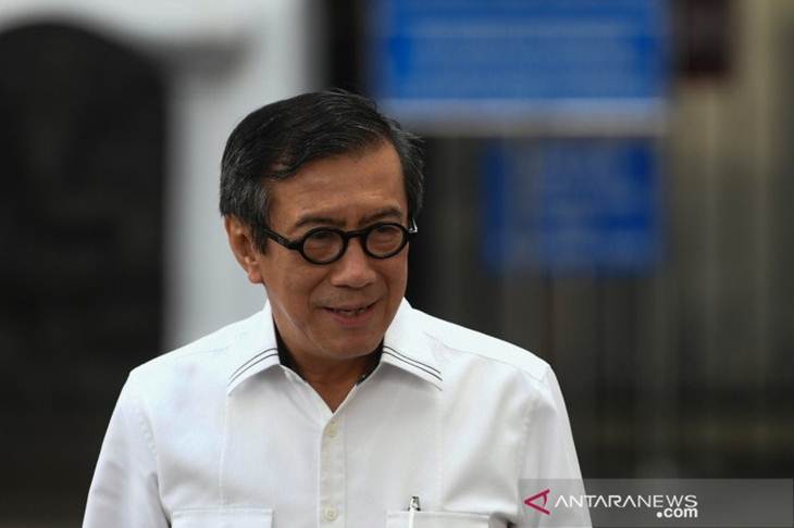 Menkumham Yasonna Laoly. ANTARA FOTO/Wahyu Putro A.
