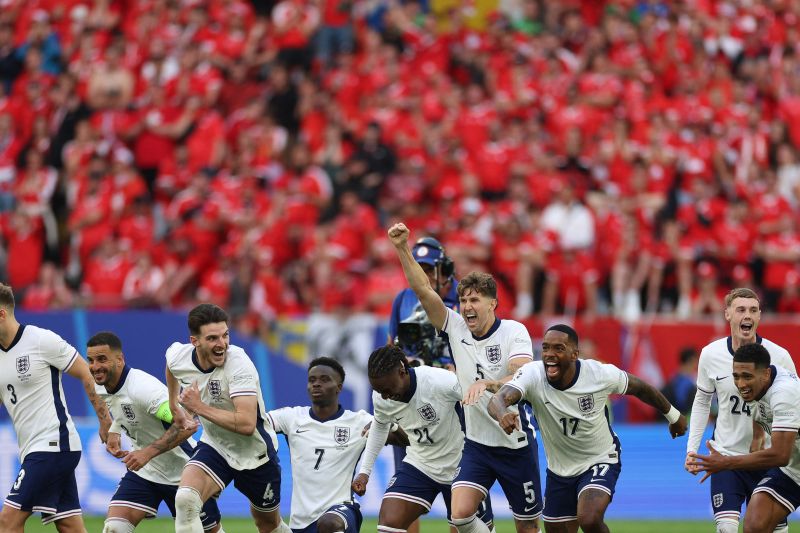 Lolos Semifinal Euro 2024, Inggris Akhiri Langkah Swiss Lewat Adu Penalti