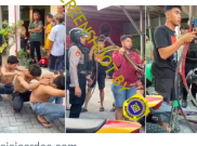 [HOAKS atau FAKTA] : Pasukan Berani Mati Bela Jokowi Bawa Senjata Tajam Ditangkap