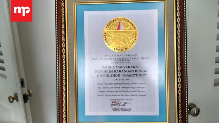 Dimulai Grup WA, Karangan Bunga Ahok-Djarot Datang Juga dari Luar Negeri