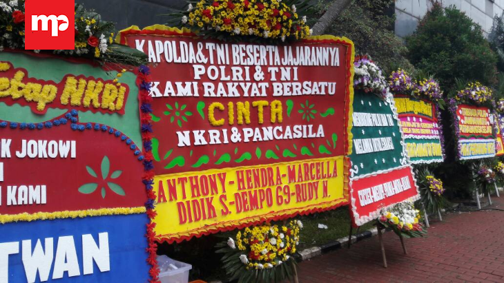 Polri Apresiasi Pengirim Karangan Bunga