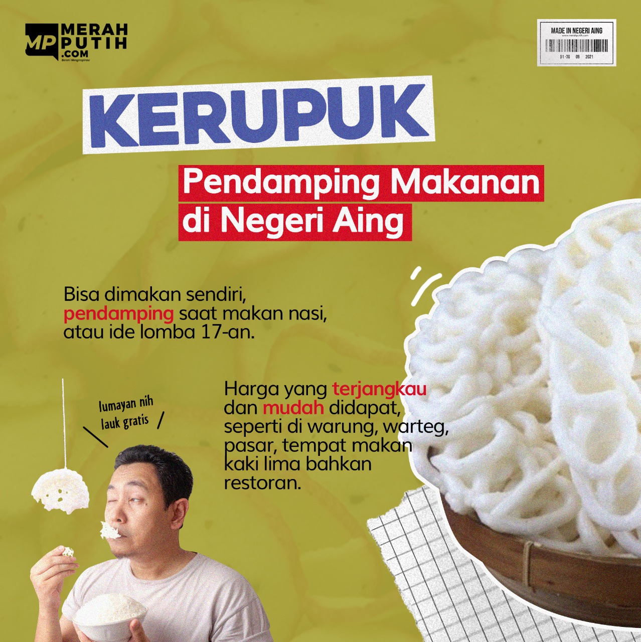 Kerupuk : Pendamping Makanan di Negeri Aing