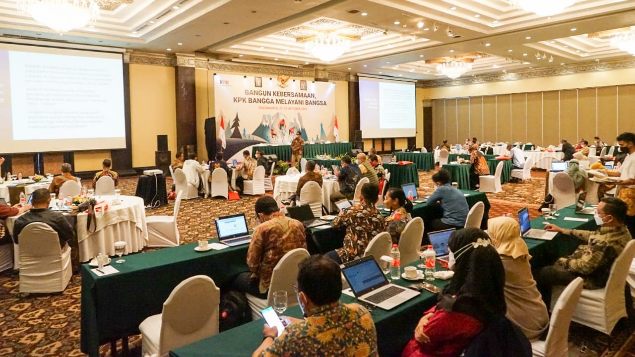 KPK melakukan Raker yang dihadiri Pimpinan & Pejabat Struktural selama 3 hari di Yogyakarta. Foto: Twitter/@KPK_RI