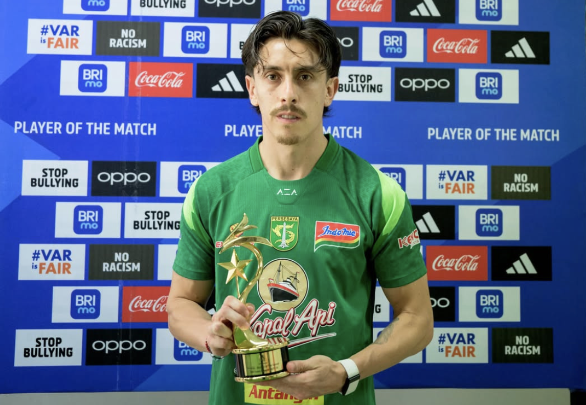 Gelandang Persebaya Francisco Rivera Puas, Kerja Kerasnya Terbayar Lunas