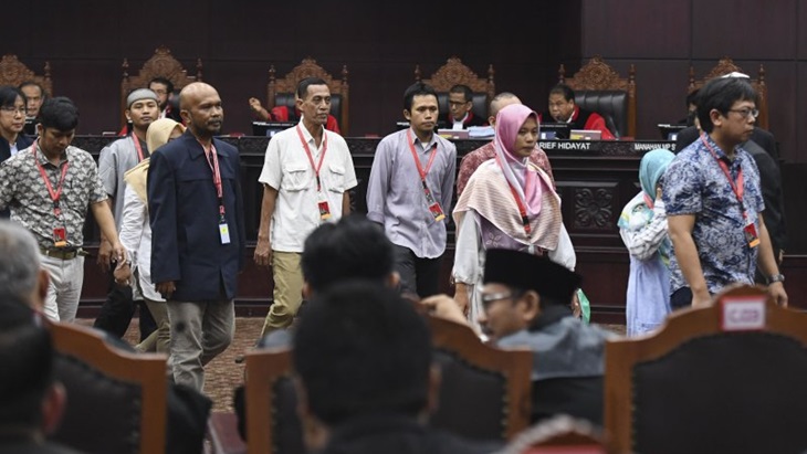Sidang lanjutan PHPU di MK, Rabu (19/6). (Foto: ANTARA)