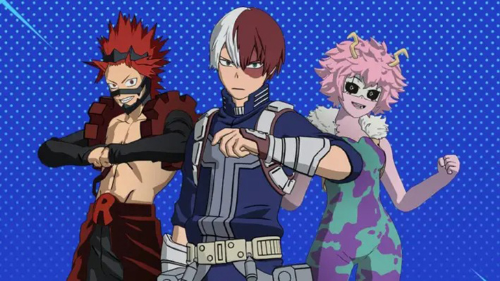 Shoto, Red Riot, dan Pinky dari Anime 'My Hero Academia' Gabung ke Fortnite