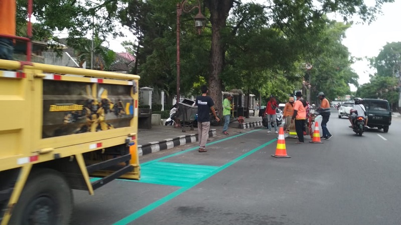 Jalur sepeda di Solo. (MP/Ismail).