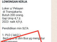 [HOAKS atau FAKTA]: PT TransJakarta Buka Lowongan Pekerjaan