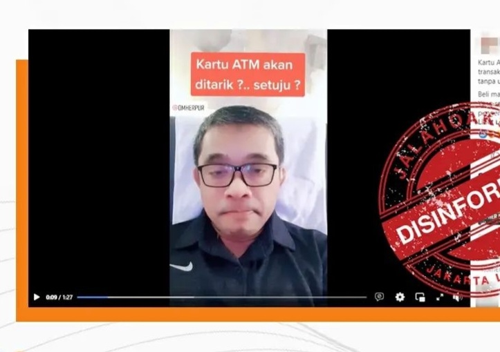 [HOAKS atau FAKTA]: Seluruh Kartu ATM Ditarik 