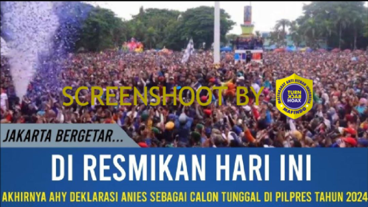 [HOAKS atau FAKTA] : Akhirnya, AHY Deklarasi Dukung Anies di Pilpres 2024