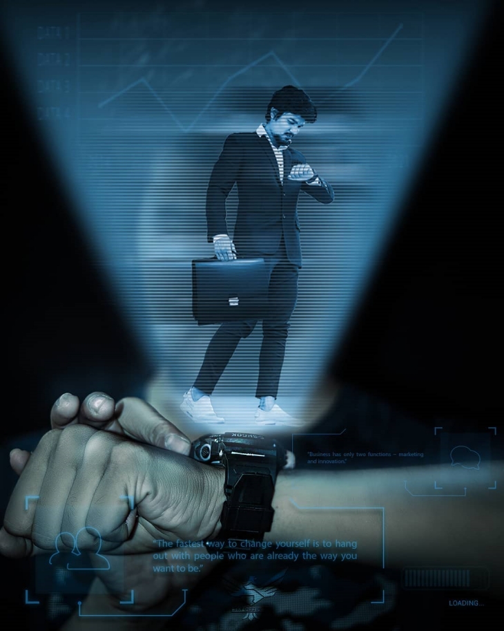 Obrolan video hologram memungkin seseorang seolah-olah datang langsung dengan bentuk 3D secara real-time. (foto: Instagram/@the_skyofficial)