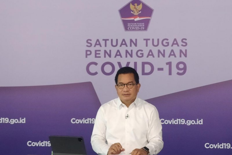 Juru Bicara Satgas Penanganan COVID-19 Prof Wiku Adisasmito dalam agenda keterangan pers Perkembangan Penanganan COVID-19 di Graha BNPB, Rabu (9/6/2021). (FOTO ANTARA/HO-BNPB)